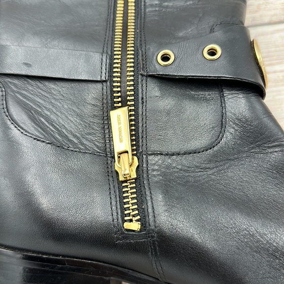 Michael Kors Black and Gold Boots Size 7.5 - Picture 5 of 12